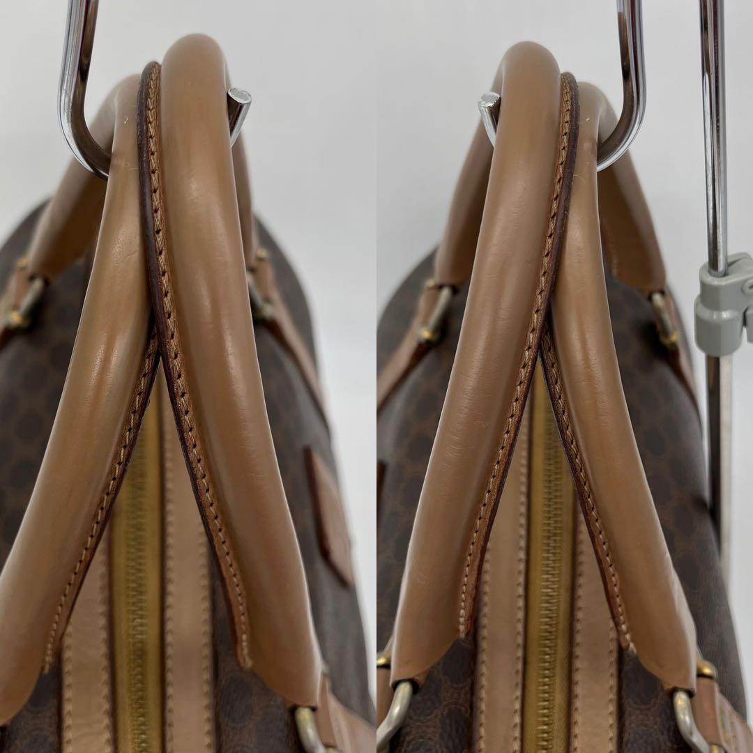 CELINE ハンドバッグ ミニボストン 手提げ マカダム柄 トリオンフPVC