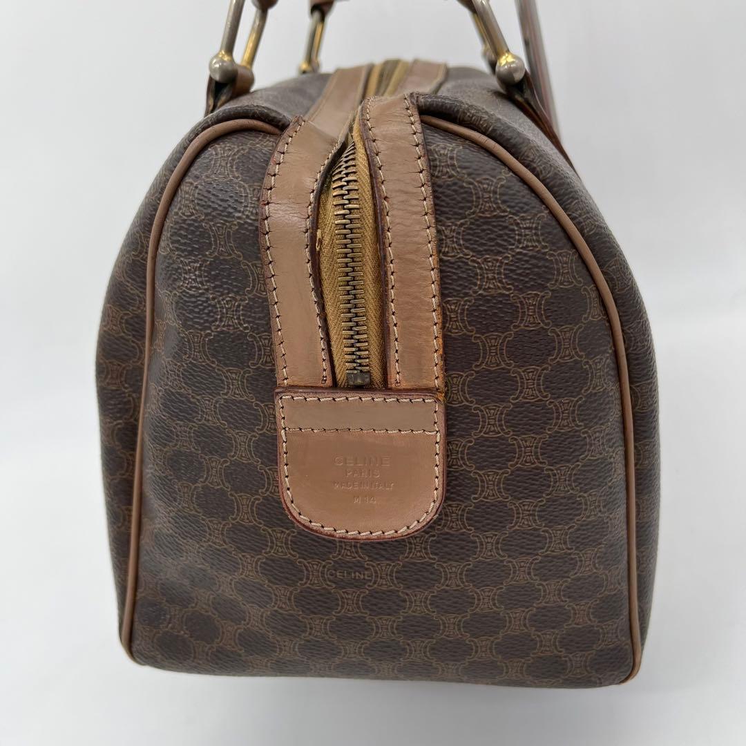 CELINE ハンドバッグ ミニボストン 手提げ マカダム柄 トリオンフPVC