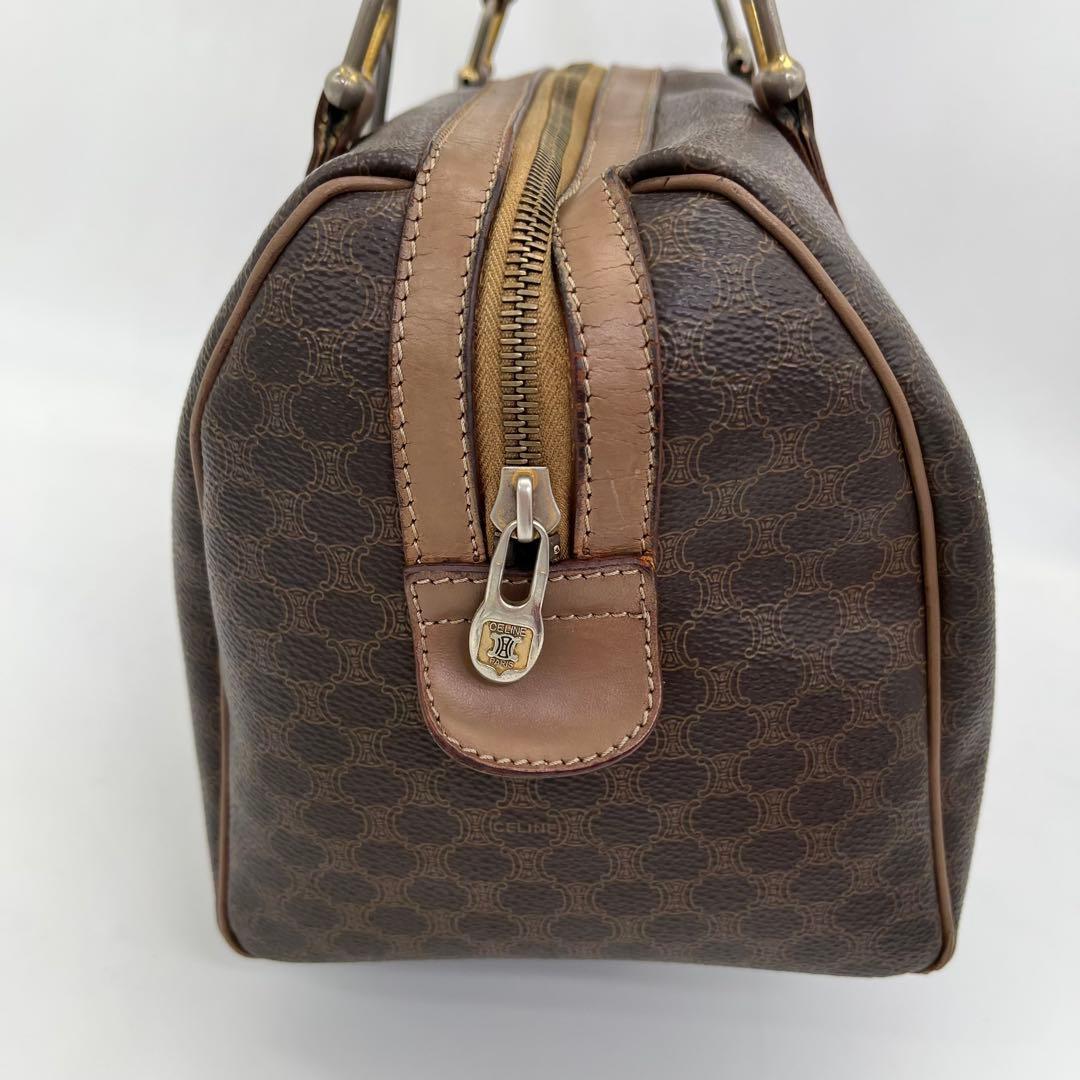 CELINE ハンドバッグ ミニボストン 手提げ マカダム柄 トリオンフPVC