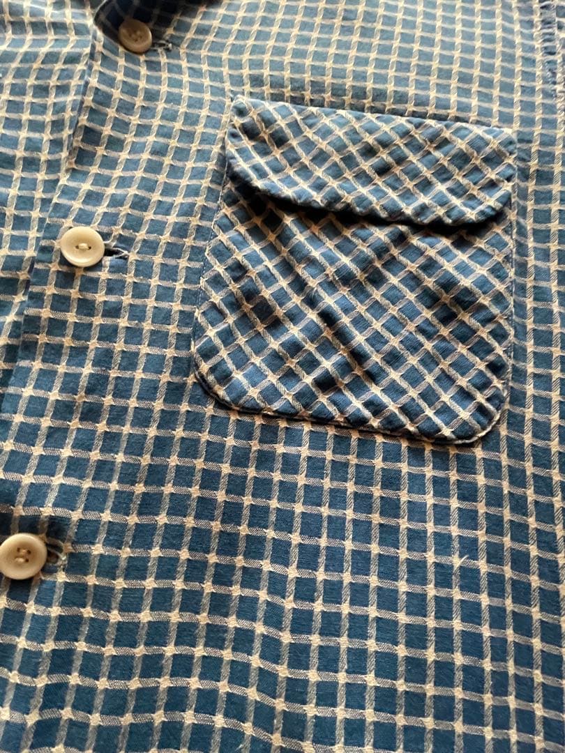 50's Ensenada ブルー×ホワイト グラフチェックシャツ