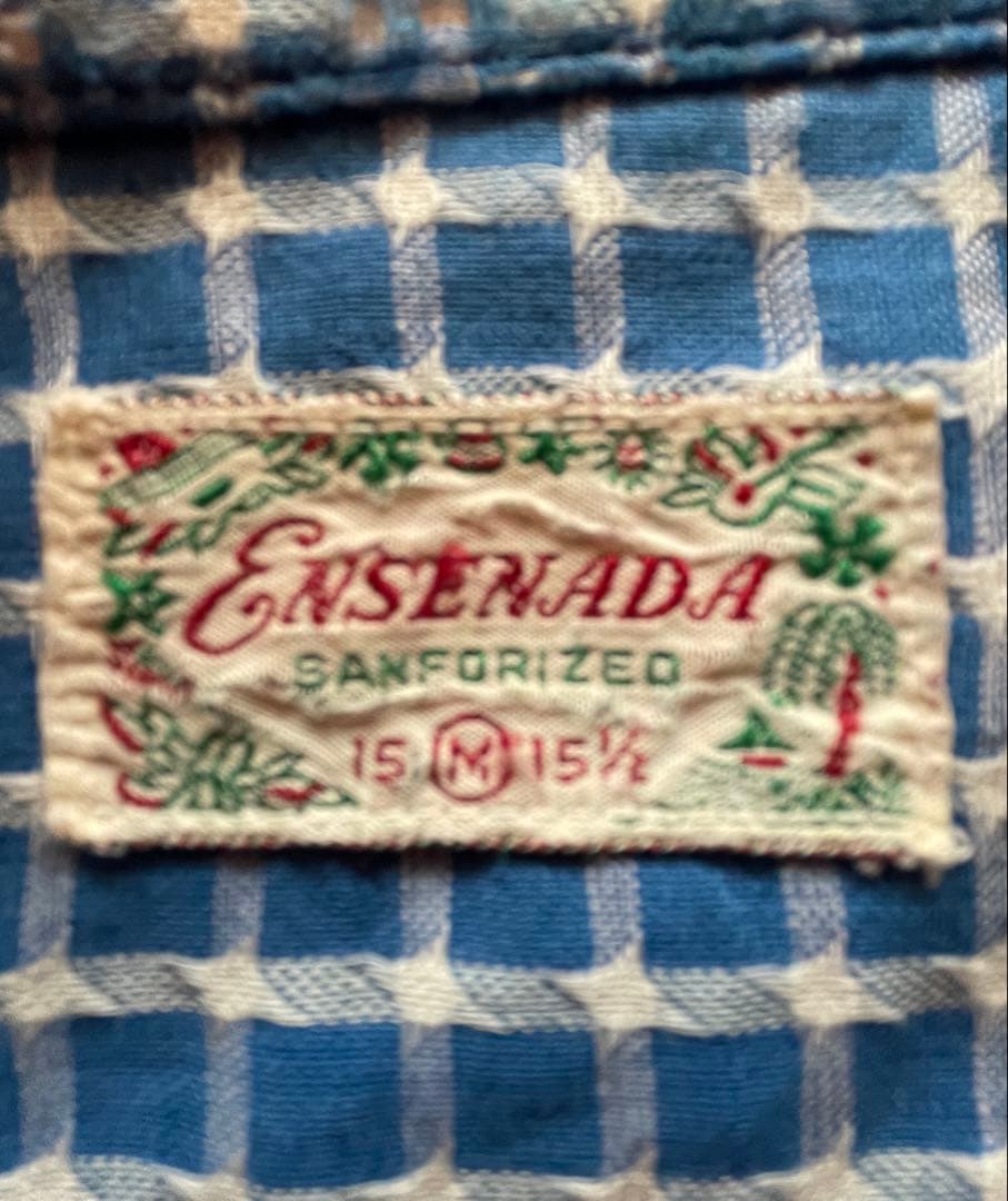 50's Ensenada ブルー×ホワイト グラフチェックシャツ