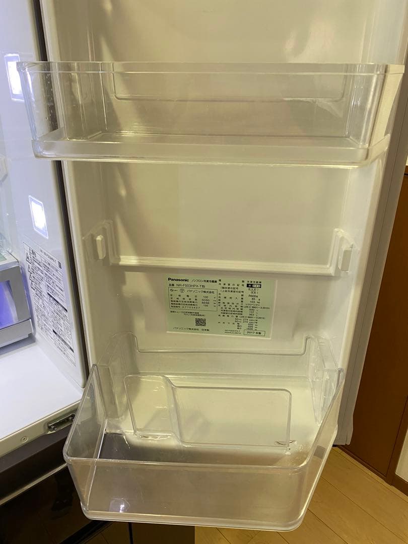 Panasonic 冷蔵庫 NR-F503HPX-Tブラウン 両開き