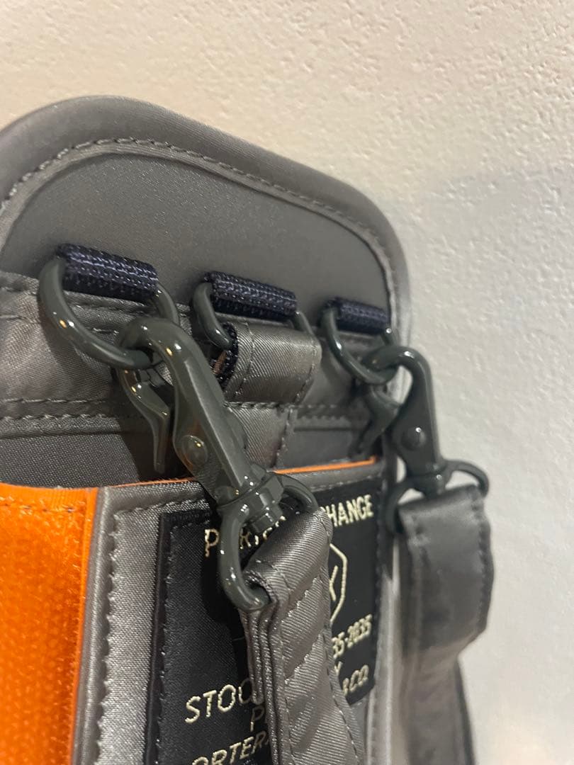 PORTER EXCHANGE GPS HOLDER シルバーグレー/オレンジ