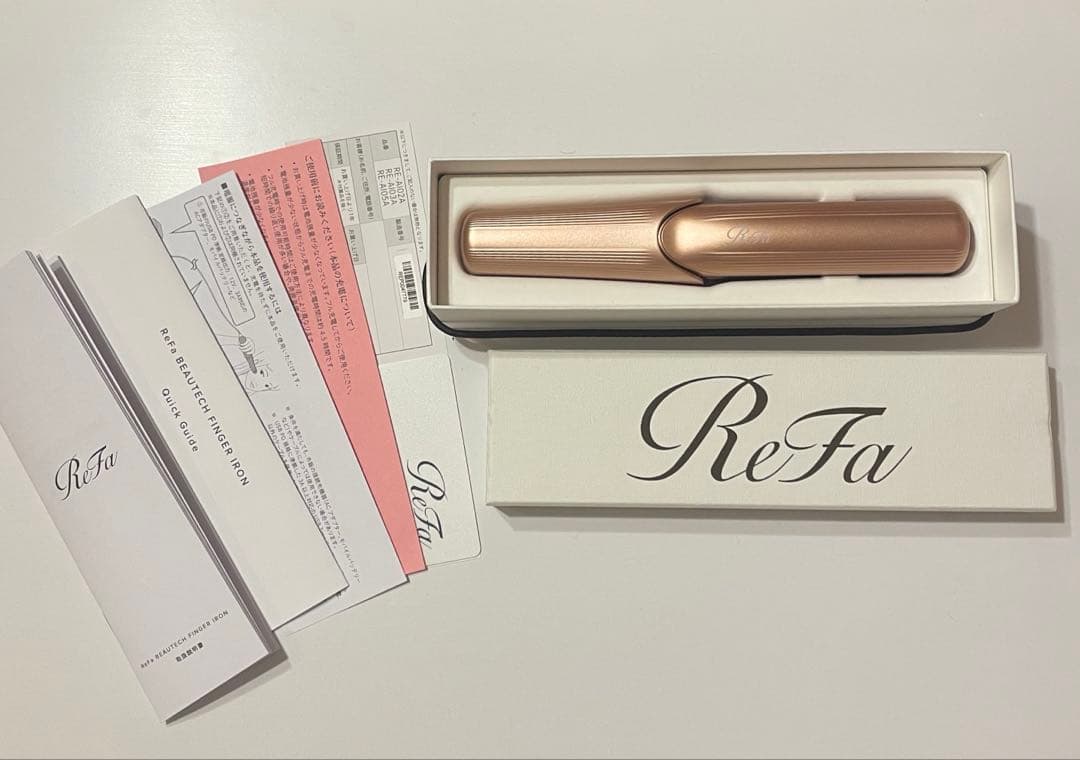 ReFa RE-A102Aフィンガーアイロン 持ち運びヘアアイロンローズゴールド