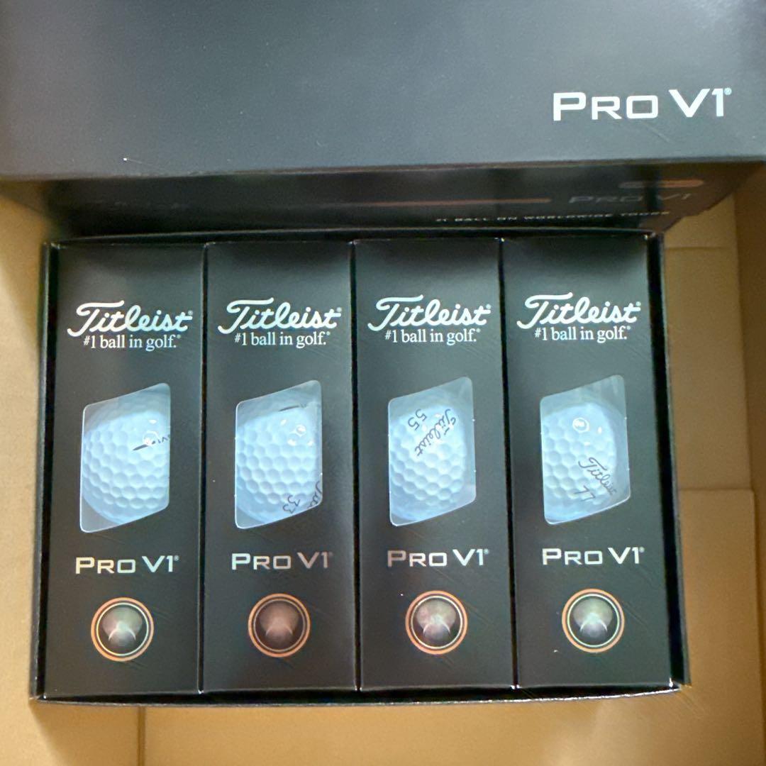 2025 TITLEISTタイトリストPROV1 プロV1 ダブルナンバー 2箱