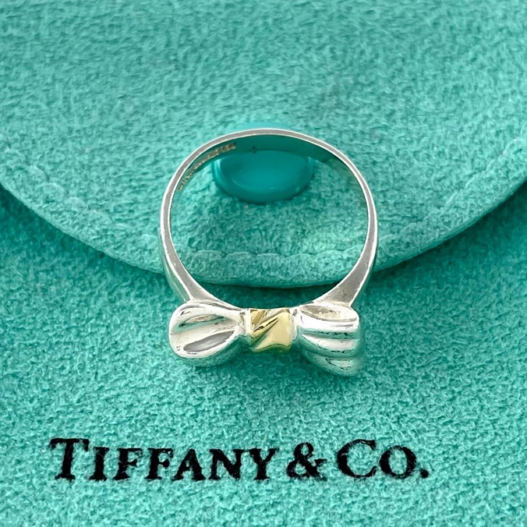 ティファニー 11号 リボン ボウ リング 925 750 コンビ WE2fe