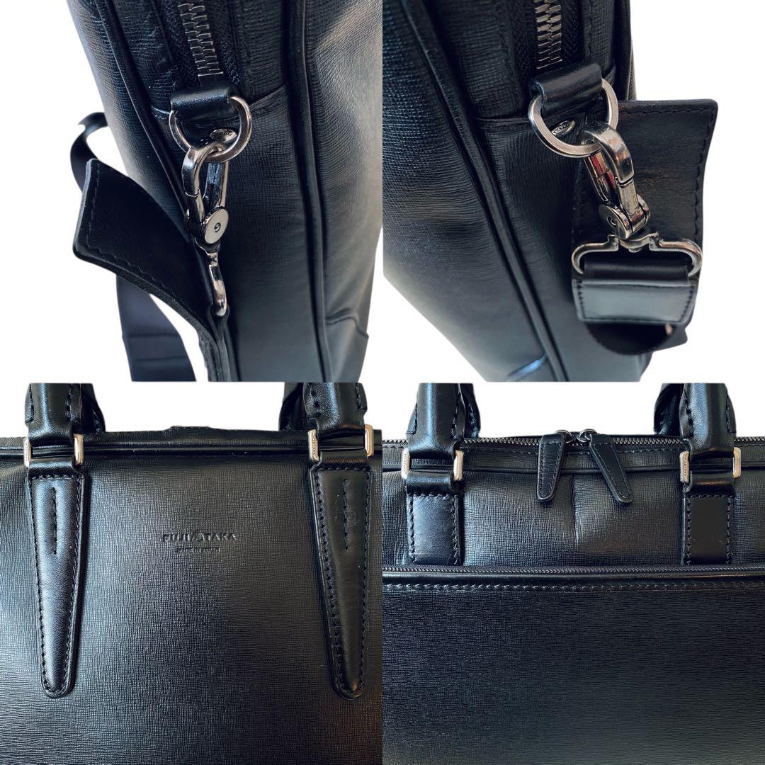 FUJITAKA フジタカ【美品】2WAY レザー ブリーフケース ブラック