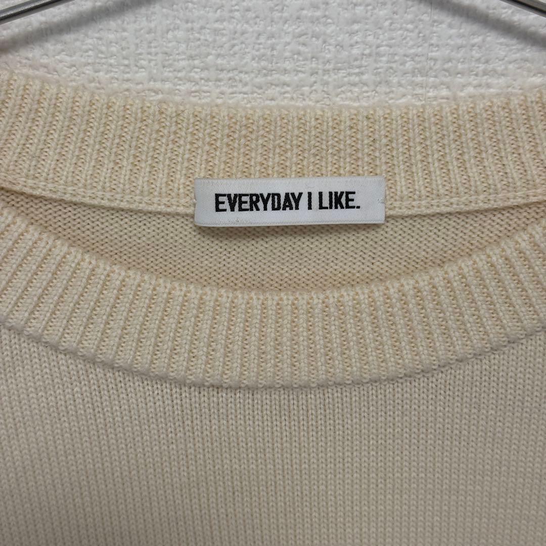 エブリデイアイライク ドゥーズィエムクラス ベーシックニット　白