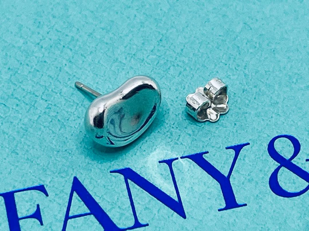 c865 ティファニー　ビーン　ピアス　シルバー　925 片側　ビーンズ