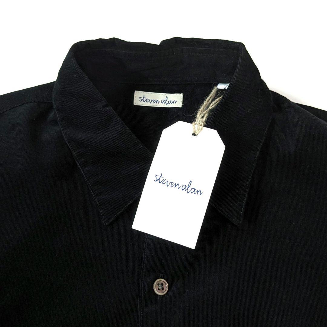 未使用タグ付き★スティーブンアラン　コーデュロイシャツ　ブラック　S
