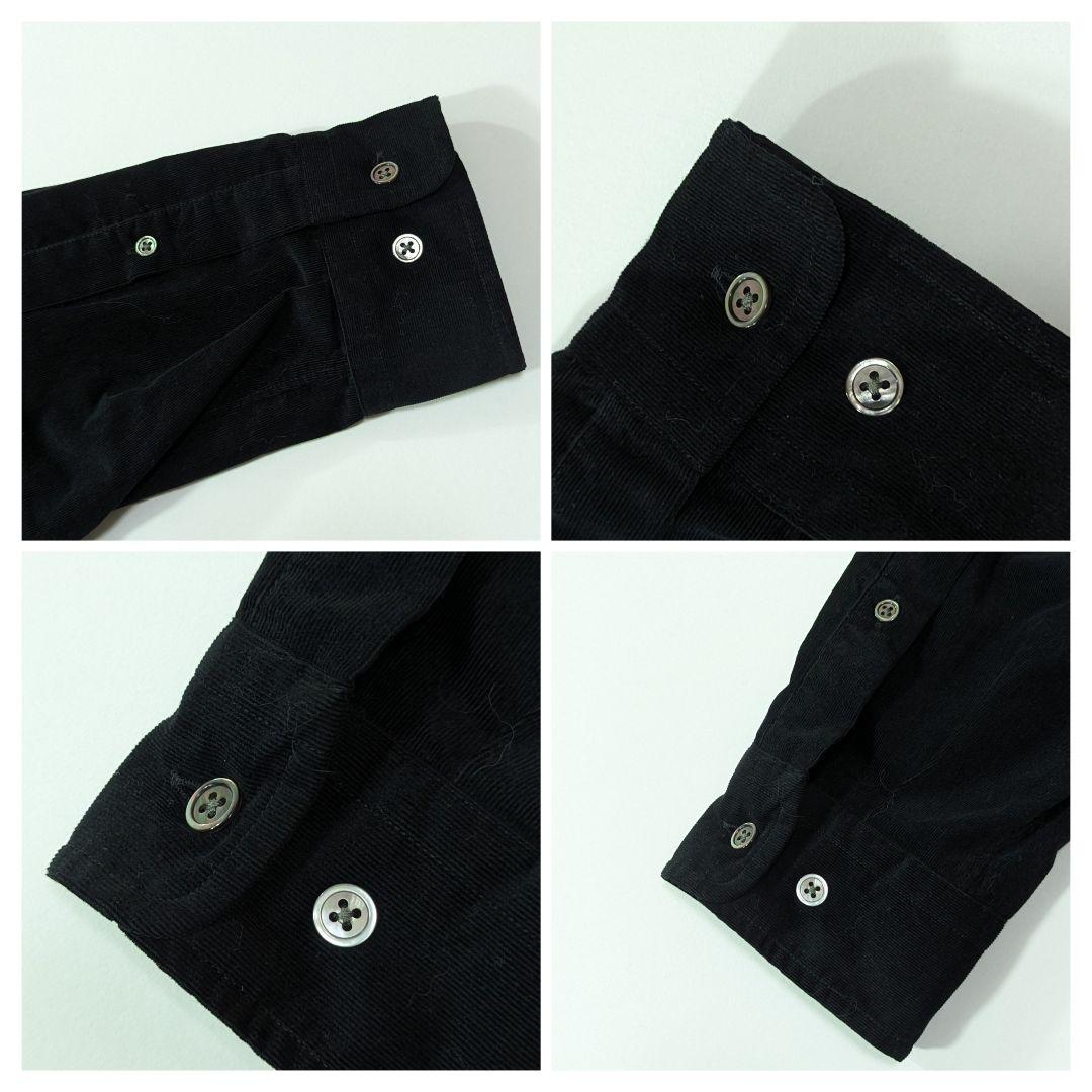 未使用タグ付き★スティーブンアラン　コーデュロイシャツ　ブラック　S