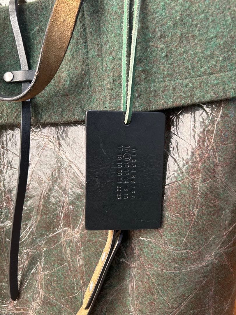 メゾンマルジェラ　グリーン トートバッグ ウール