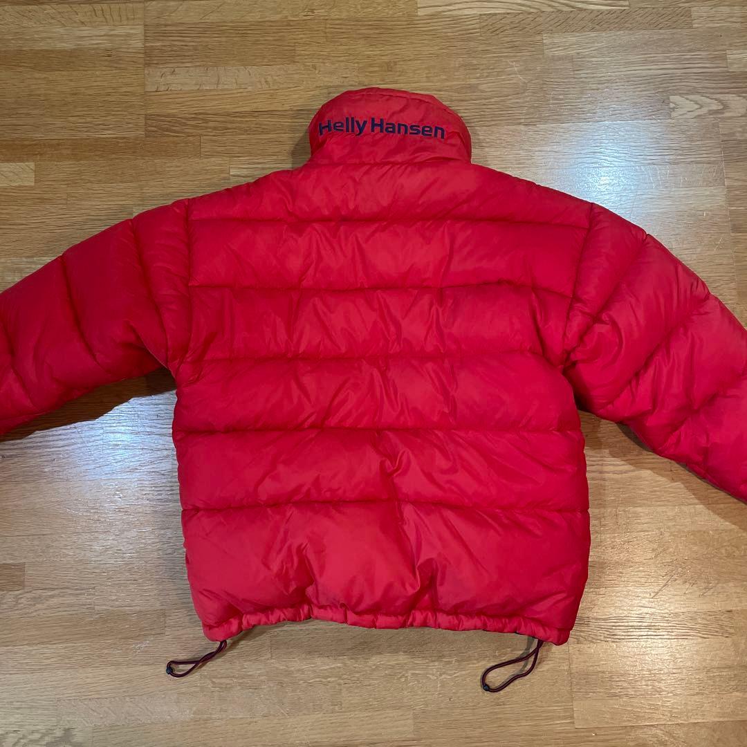 ヘリーハンセン ダウン 赤 紺 リバーシブル アウター ヌプシ ジャケット 古着
