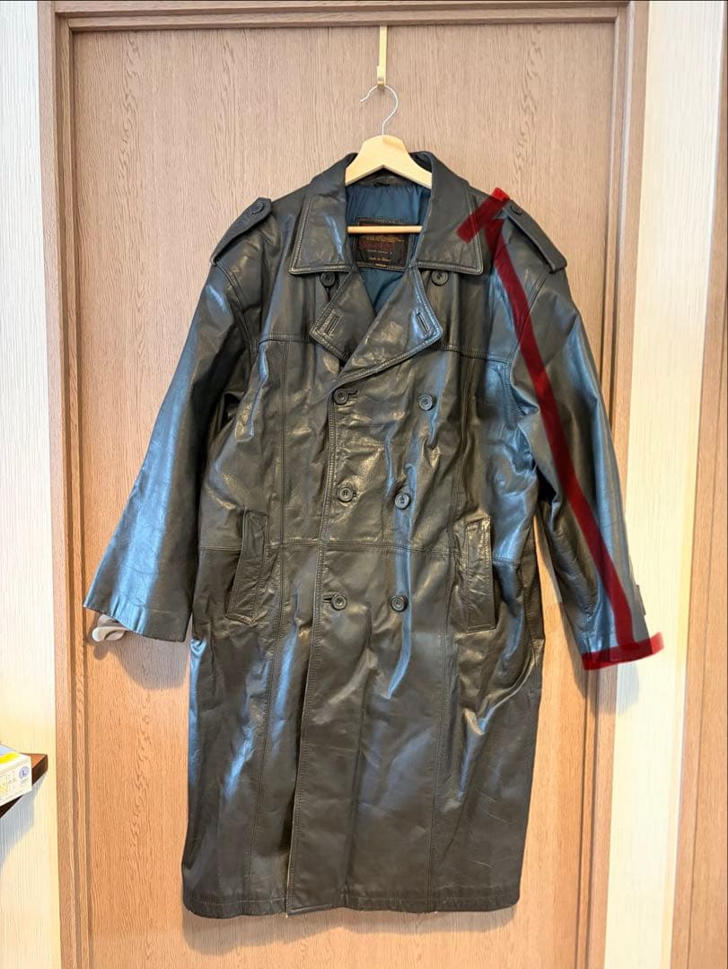 ヴィンテージ　レザー　ロングコート