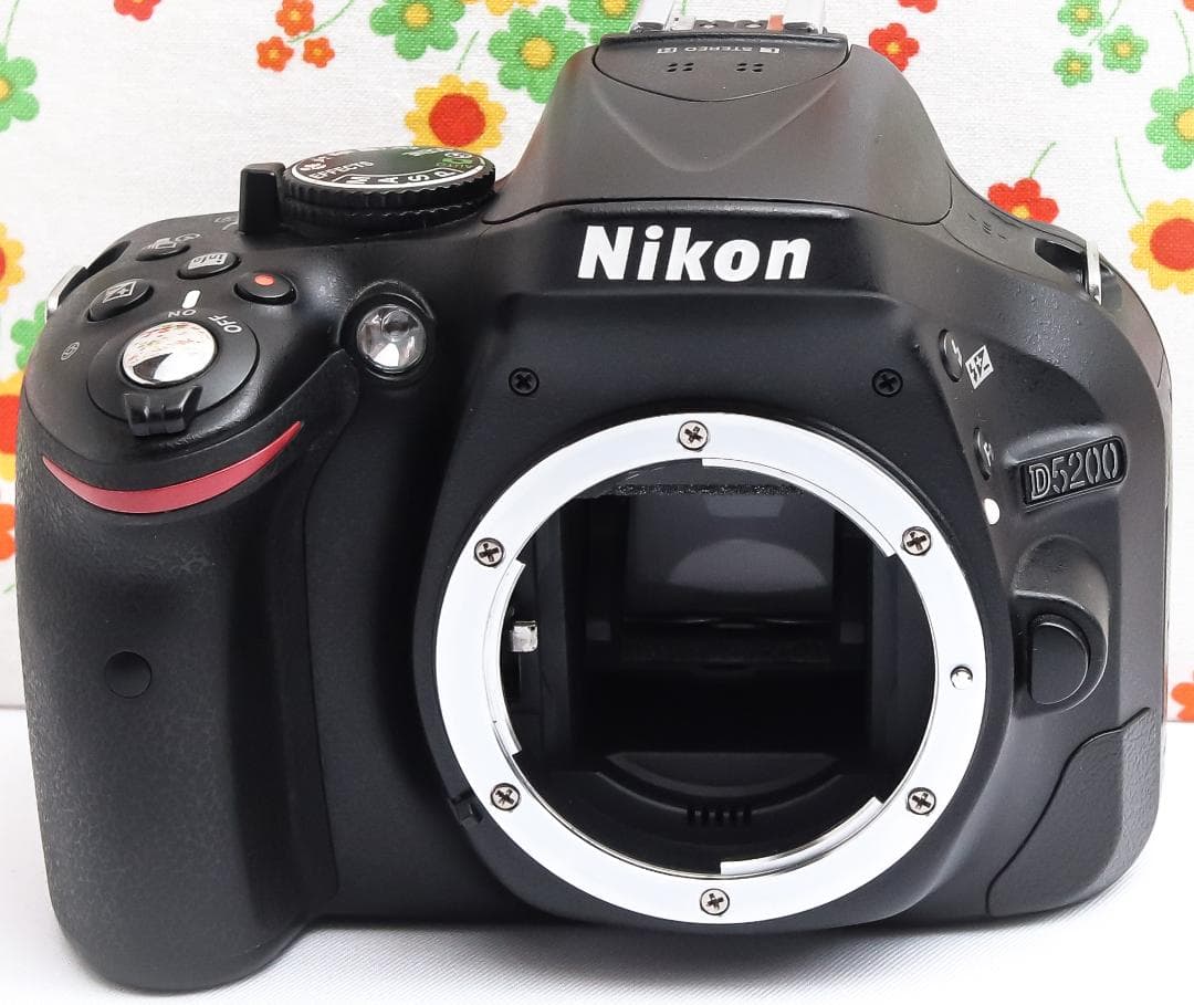 美品 ニコン Nikon D5200☆高画質一眼レフ☆スマホ転送可☆動画撮影可！