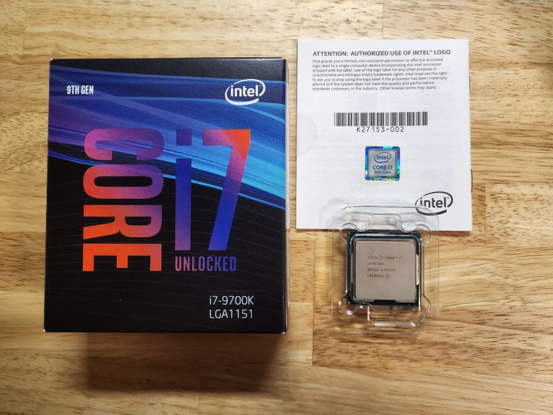 CPU Intel Core i7-9700K 9th Gen CPU