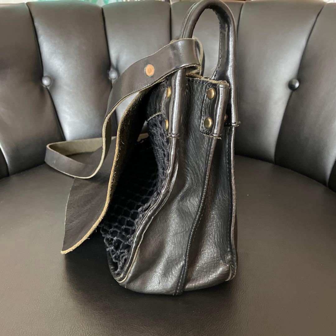 SLOWスロウ栃木レザステアレザ-ショルダ-バックハンティングポストマンRRL