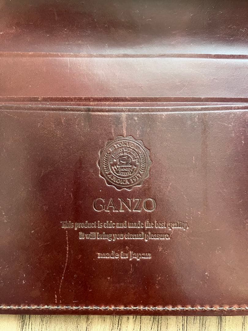 GANZO ホーウィン社 バーガンディ シェルコードバン長財布