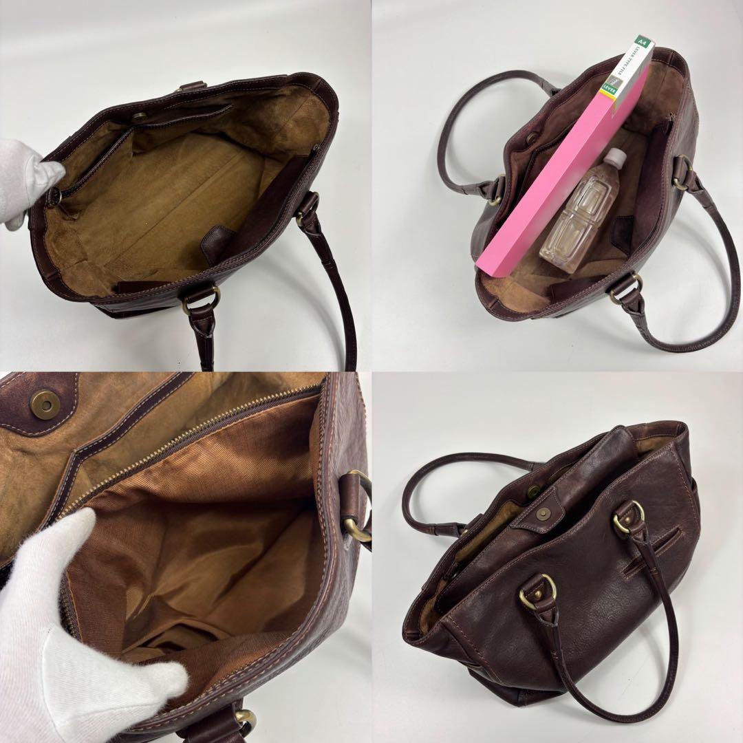 土屋鞄　トーンオイルヌメ　ミディアムトート　肩掛け　ビジネス　A4収納