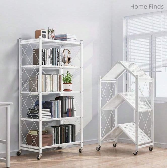 幅 70ステンレス製メタルラック キャスター付き 折りたたみ式 キッチン用2 点