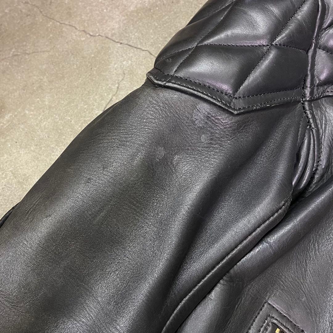 KADOYA カドヤ EVO パデッド ダブルライダースジャケット ブラック M