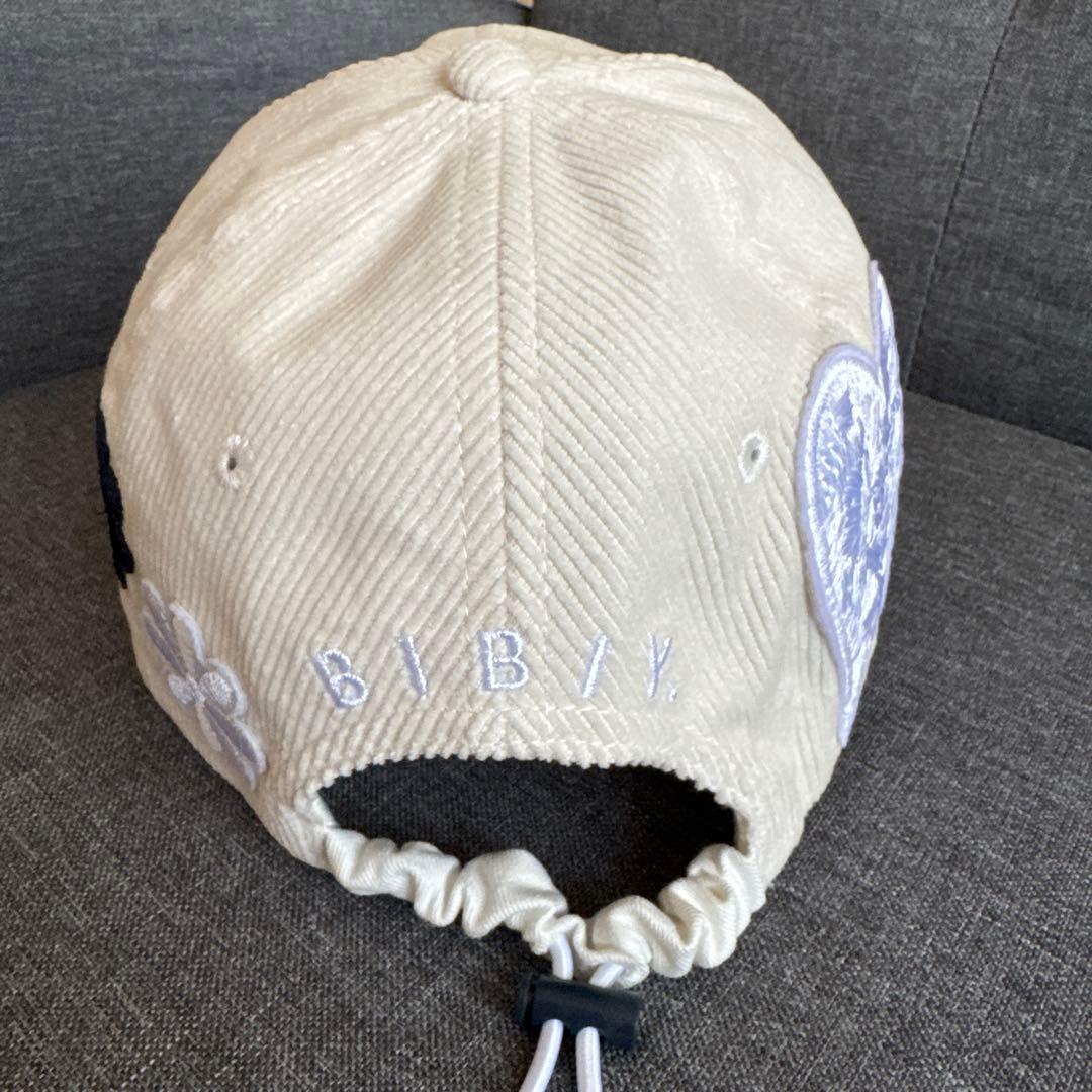 【Bibiy】コーデュロイキャップ アイボリー