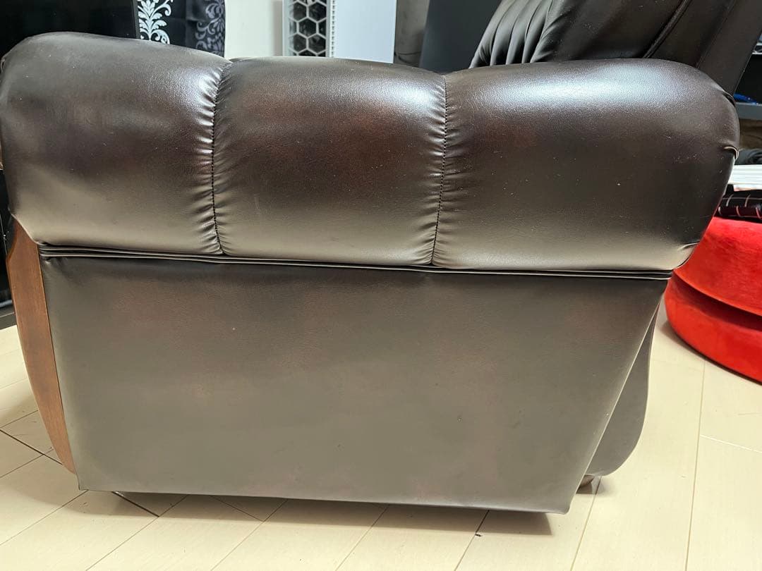 オールドカリモク　ヴィンテージソファ ミッドセンチュリー レザー 1脚