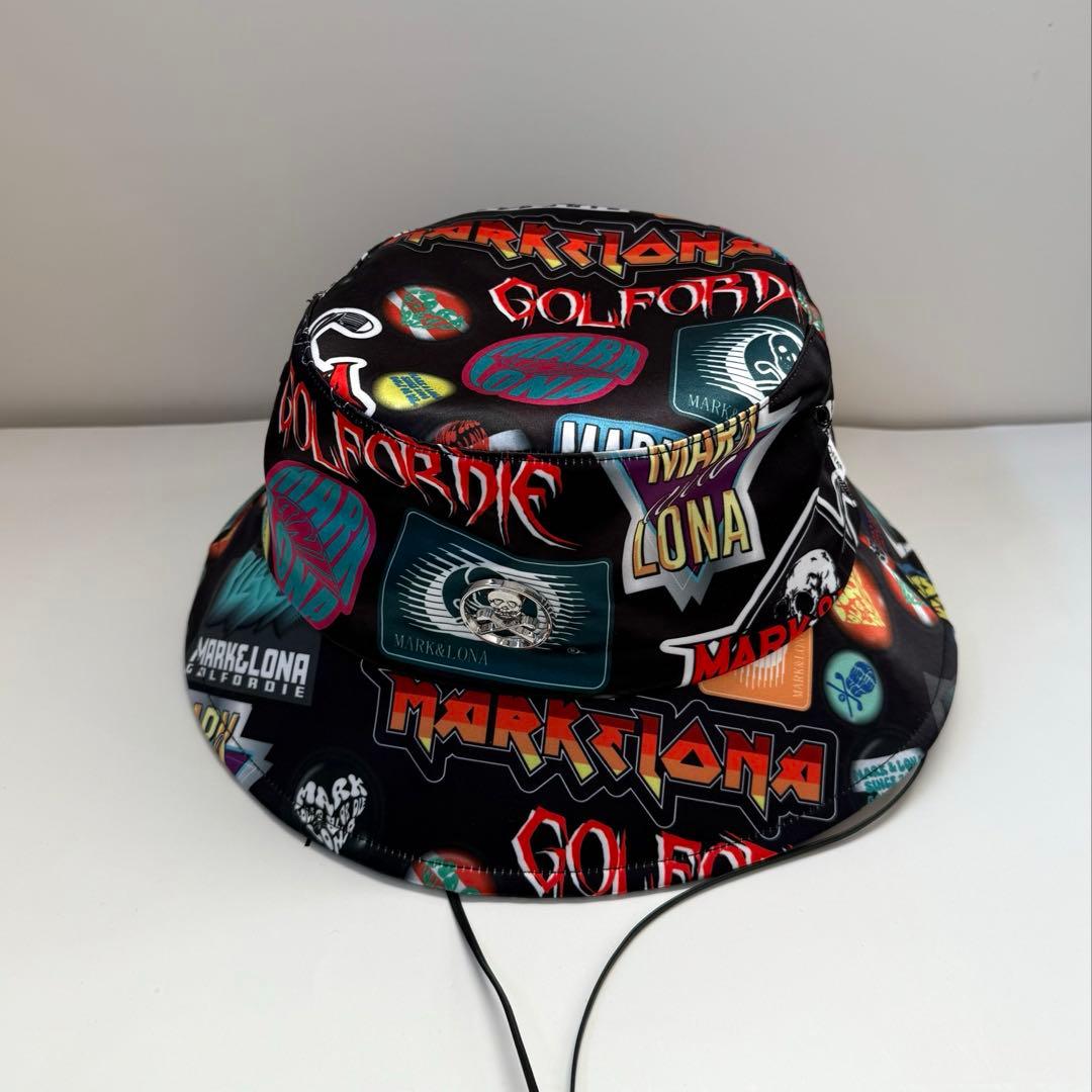 美品 ★ MARK&LONA バゲットハット 帽子 マーク&ロナ 正規品 黒