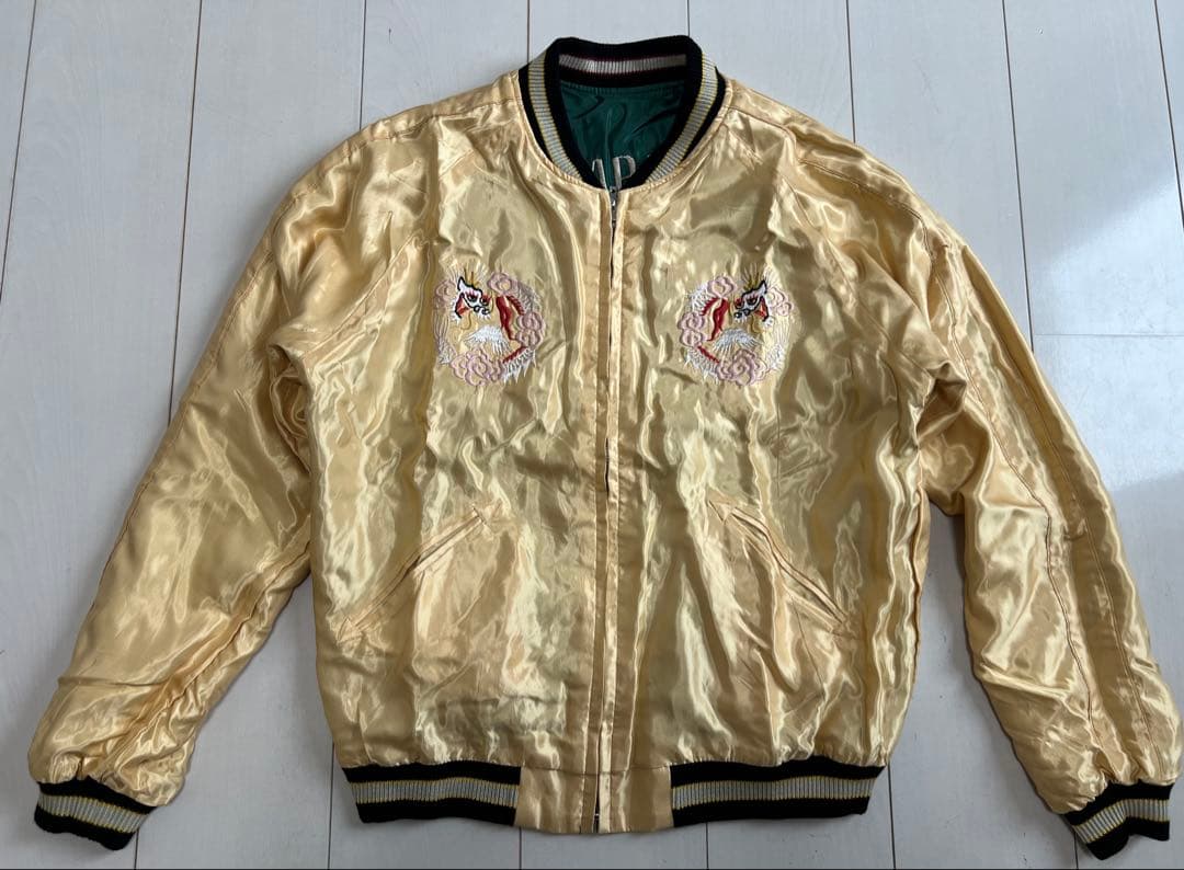 XL 未使用 テーラー東洋 スカジャン ジャパンマップ 鷹×虎 TT15682