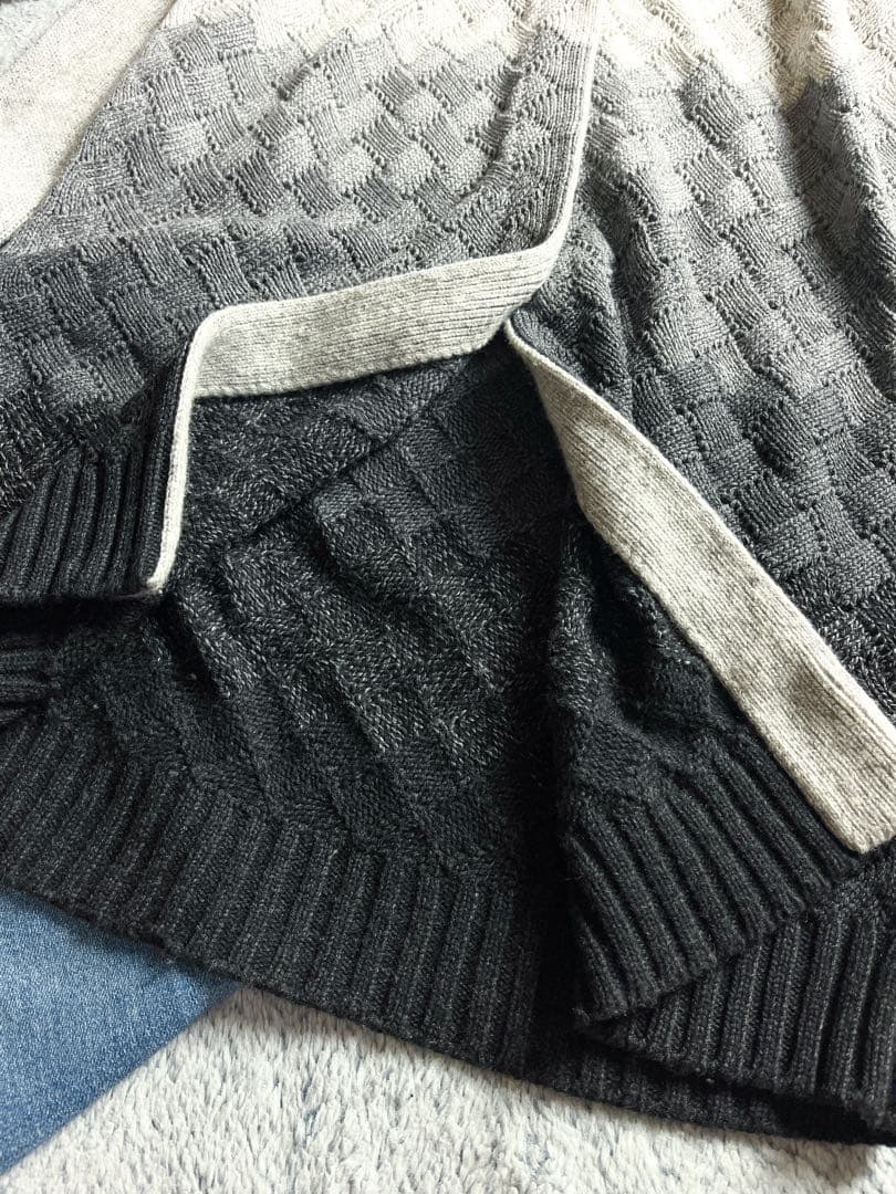 【Max Mara】カシミヤ混 ジャガードニット グラデーションコーディガン