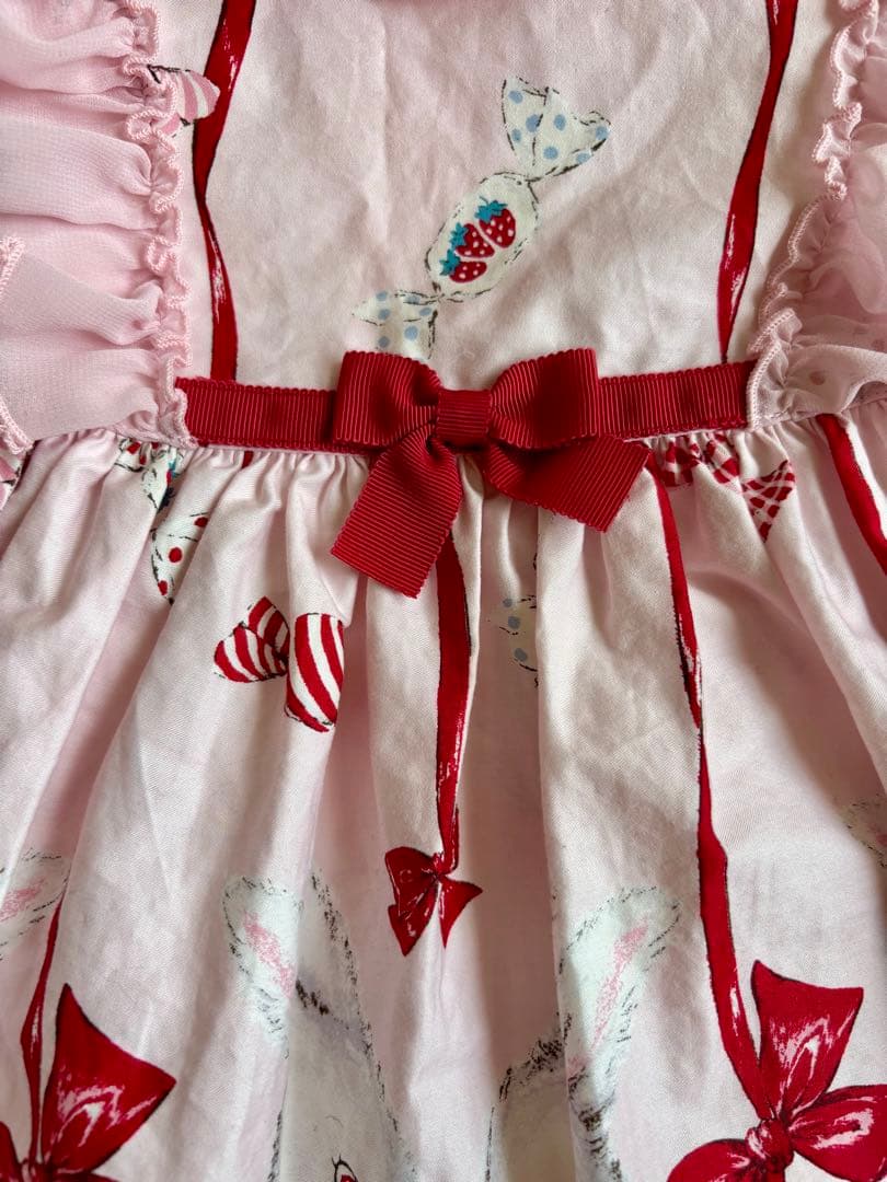 【美品】シャーリーテンプル　ワンピース　キャンディバニーサンドレス　うさぎ　90