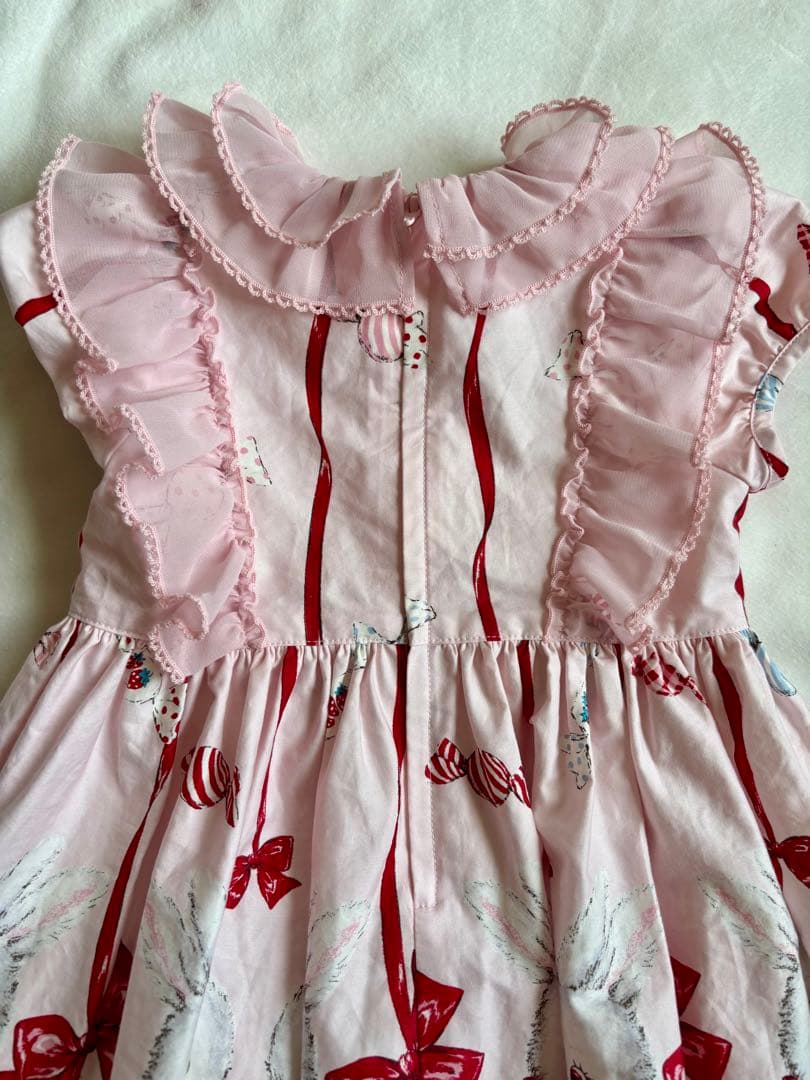 【美品】シャーリーテンプル　ワンピース　キャンディバニーサンドレス　うさぎ　90