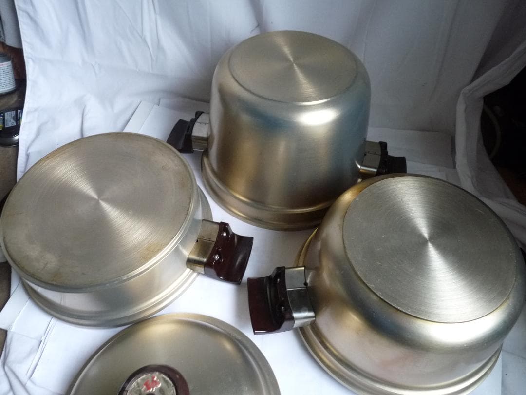 しばのキッチンゴールド鍋セット 径26、高さ18/13/8.5ｃｍ