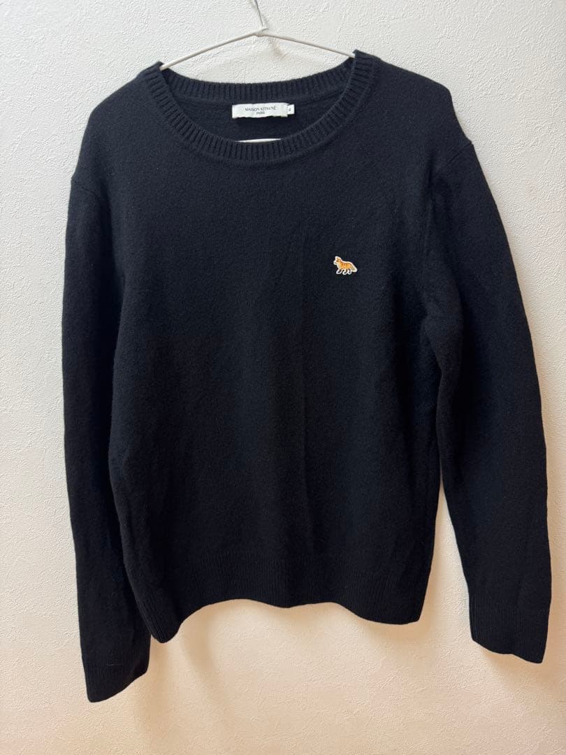 Maison Kitsune ベイビーフォックス パッチ セーター　ブラック