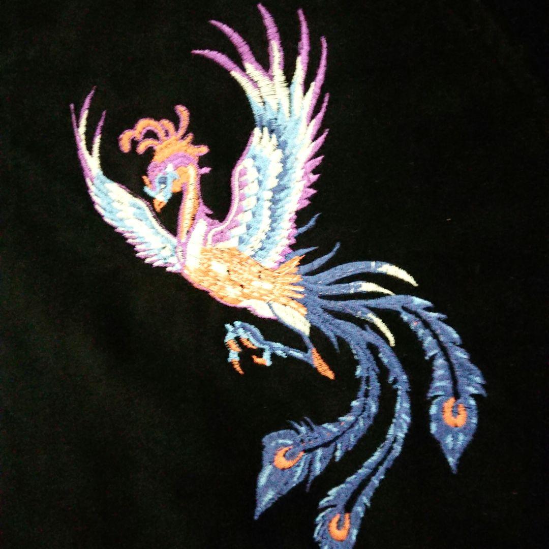 【希少/美品】HOSHIHIME 星姫 鳳凰&薔薇オール刺繍中綿ベロアスカジャン