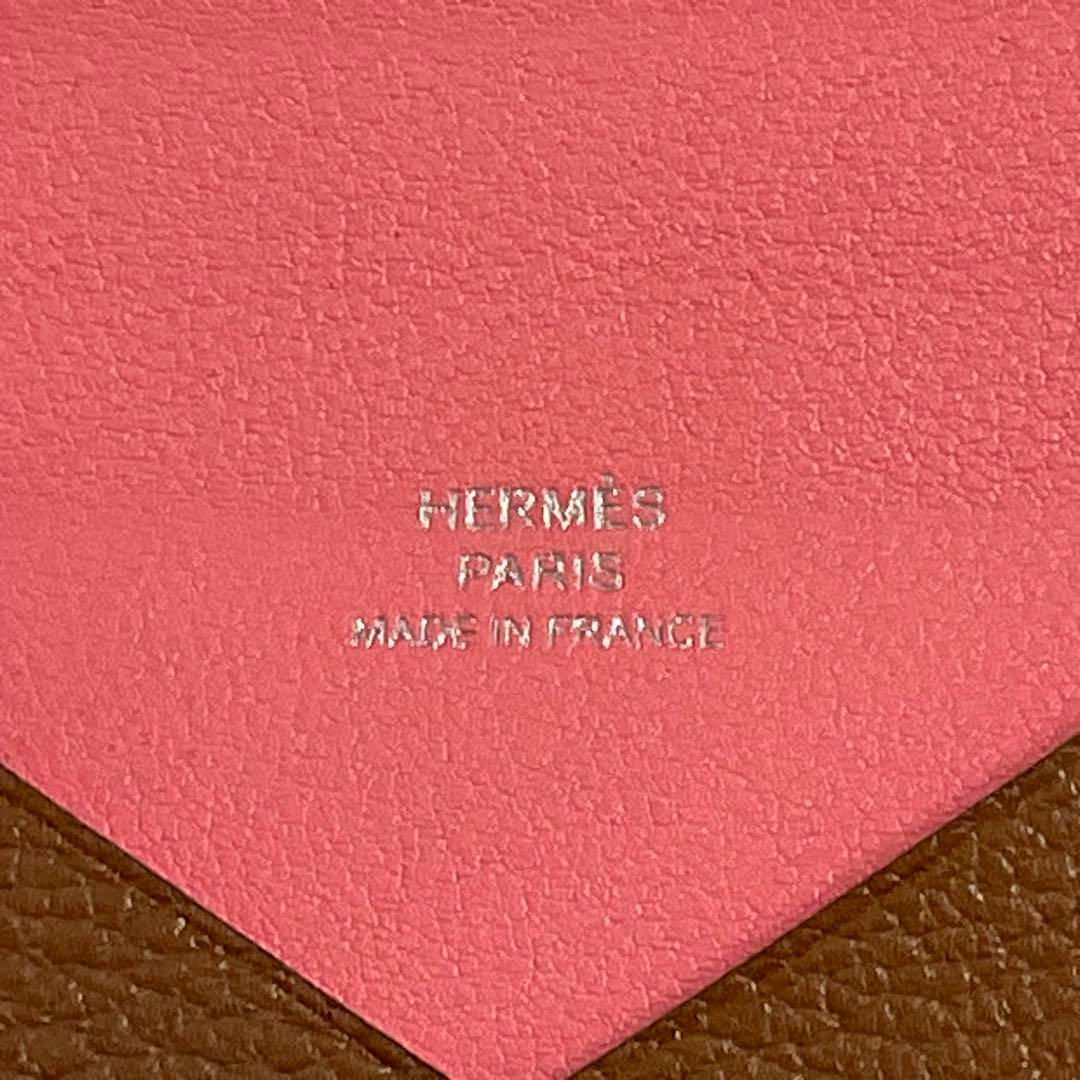 エルメス　名刺、カードケース　ブラウン