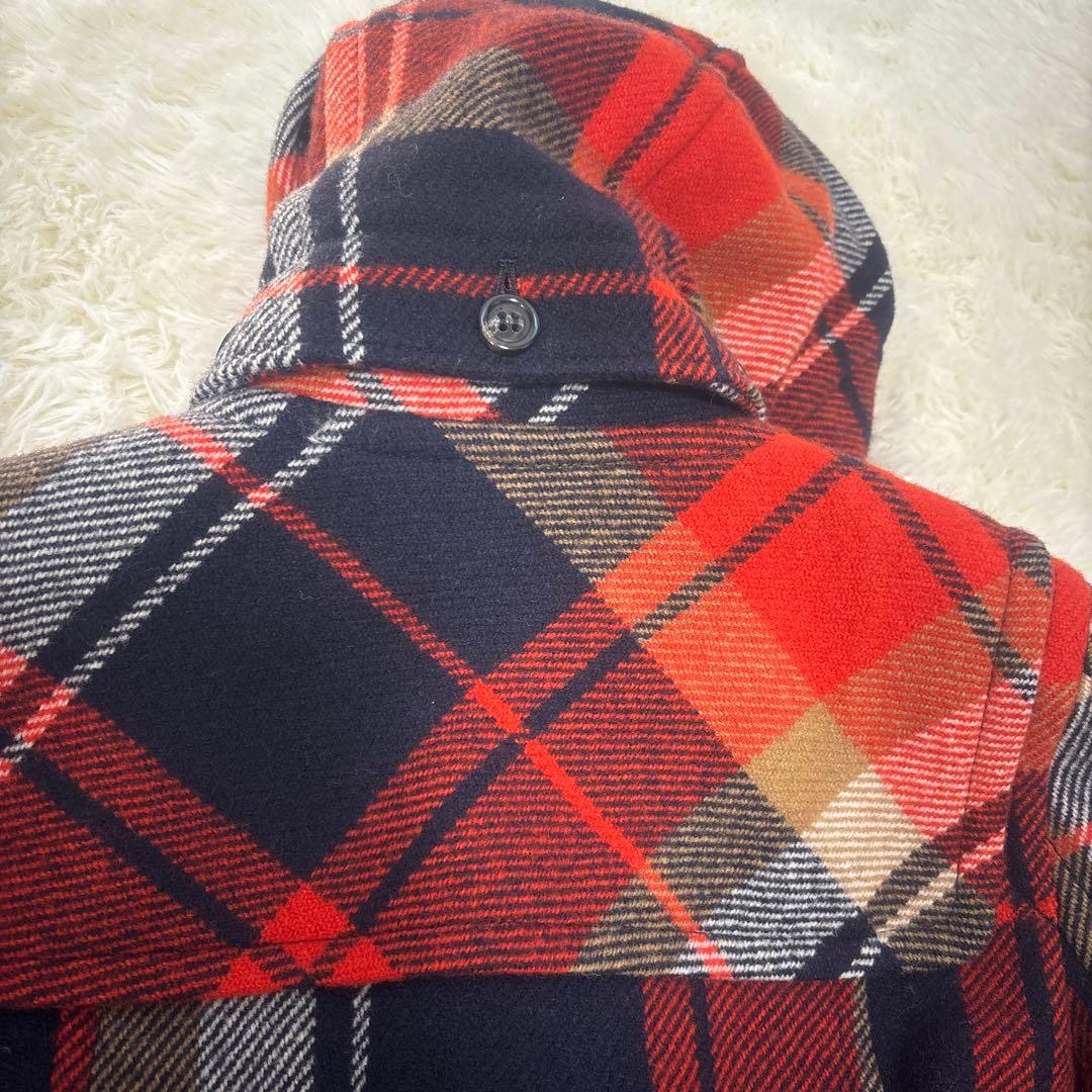 Burberry Blue Labelダッフルコート　オレンジ系チェック　38
