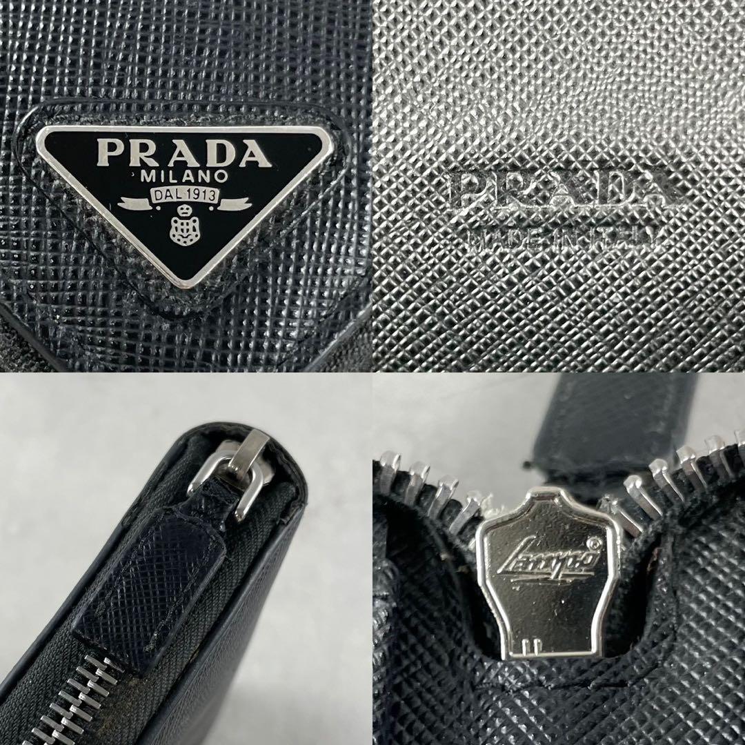 PRADA サフィアーノトライアングル 長財布 オーガナイザー IC搭載 黒