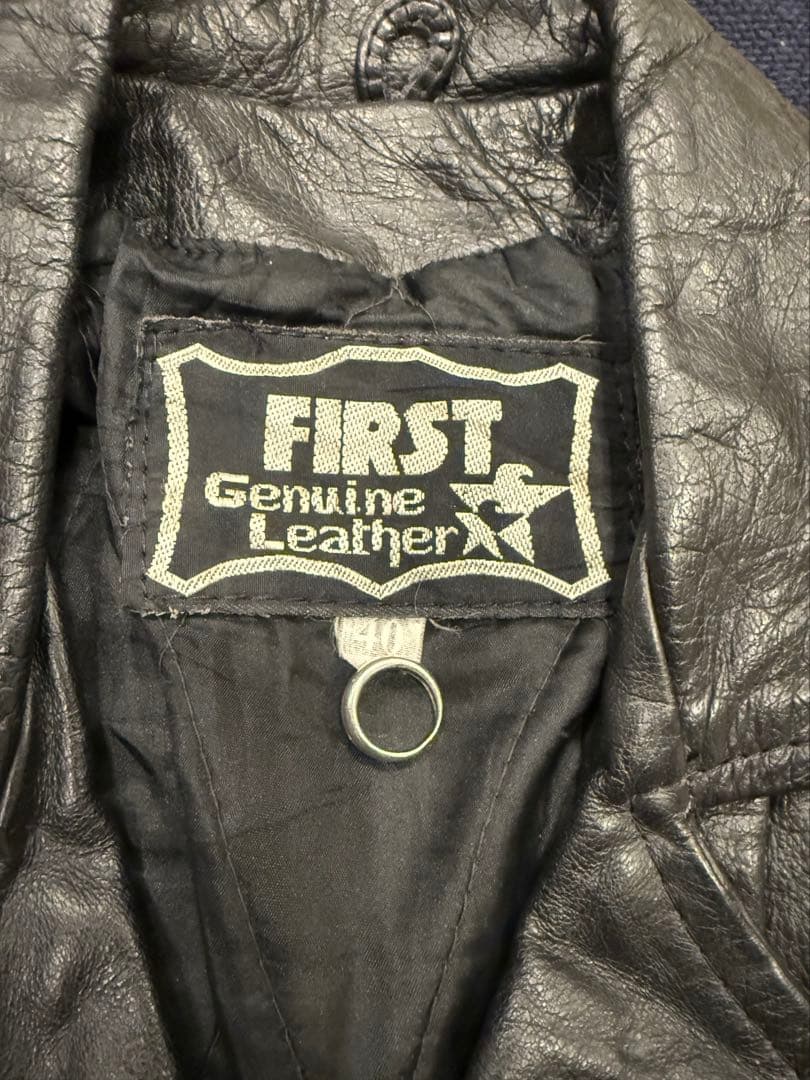 80s 90s ブラック 牛レザー レザージャケット 革ジャン ダブル