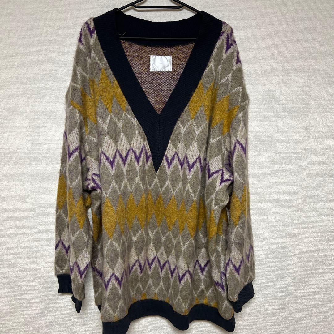 トップス 0658 Noelle argyle shaggy knit
