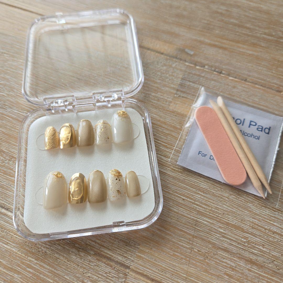 新品リピネイル ネイルチップ (グルー、アルコールパッド、ウッド付)エバーネイル