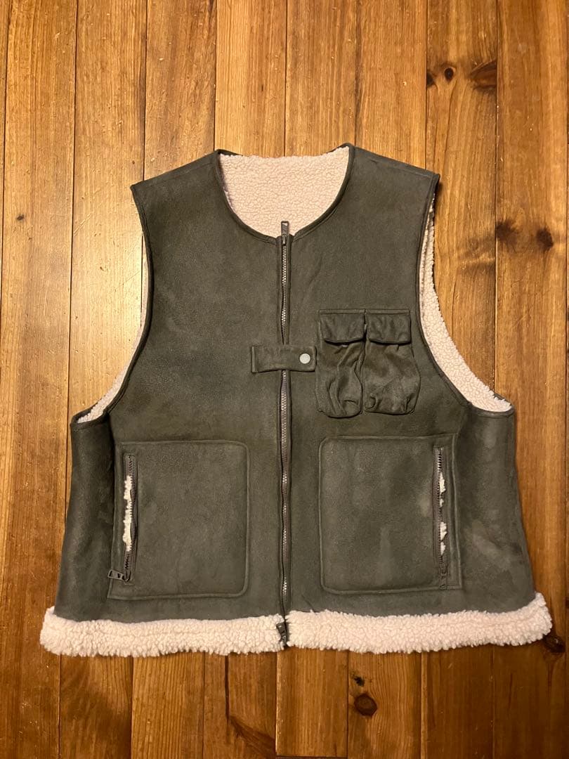 F/CE. FAUX SHEARLING VEST Ｌsize　ムートン