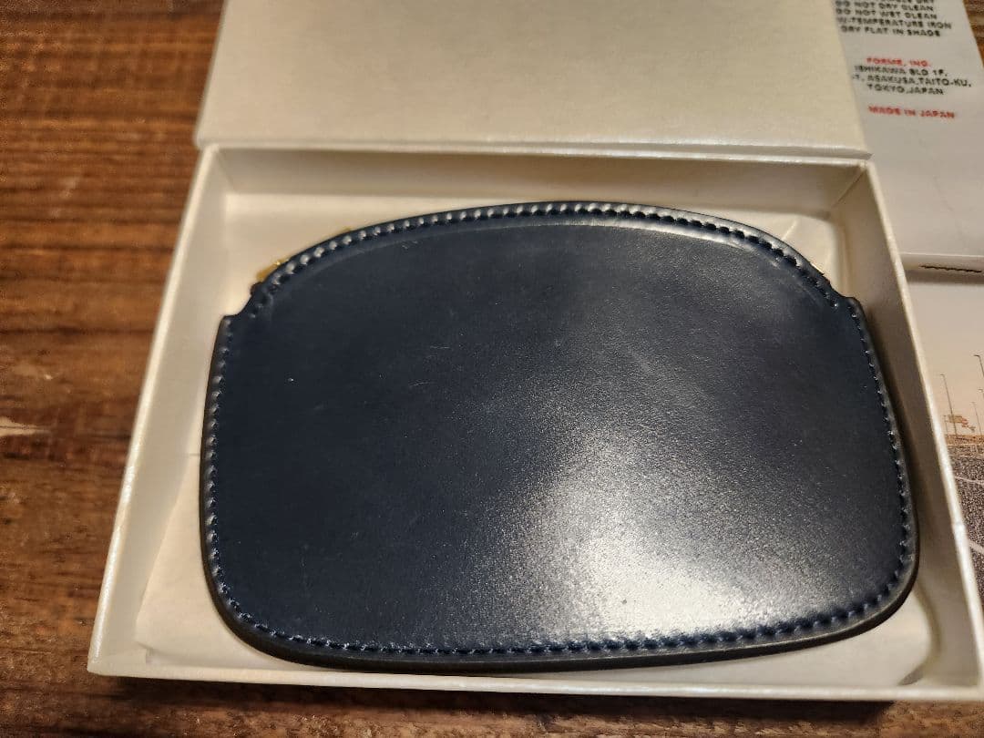 forme Coin purse Cordovan navy 新品未使用