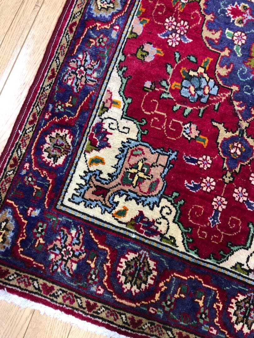 ペルシャ絨毯 ヴィンテージラグ 145×95cm 手織り オールドpersia