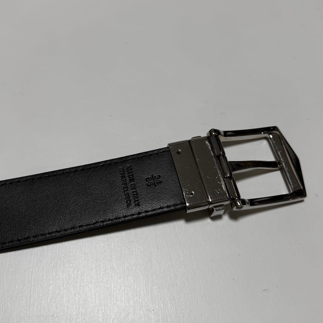 BURBERRY バーバリー　レザーベルト　リバーシブル　ノバチェック柄　85