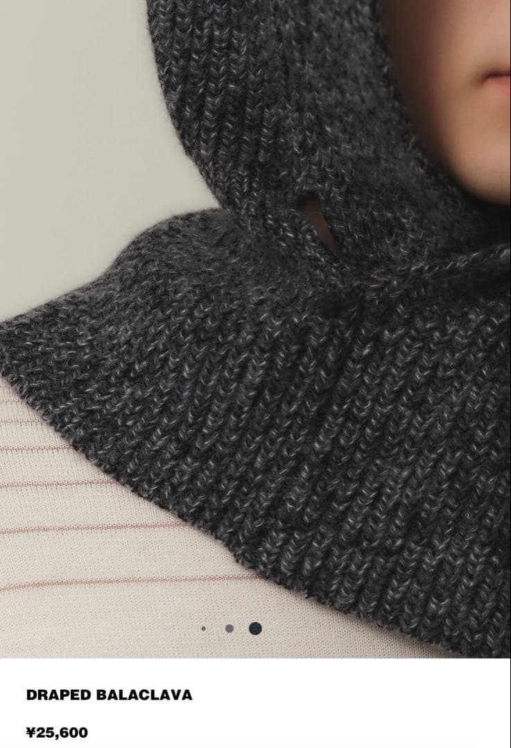 小物 NULLUS 24aw DRAPED BALACLAVA