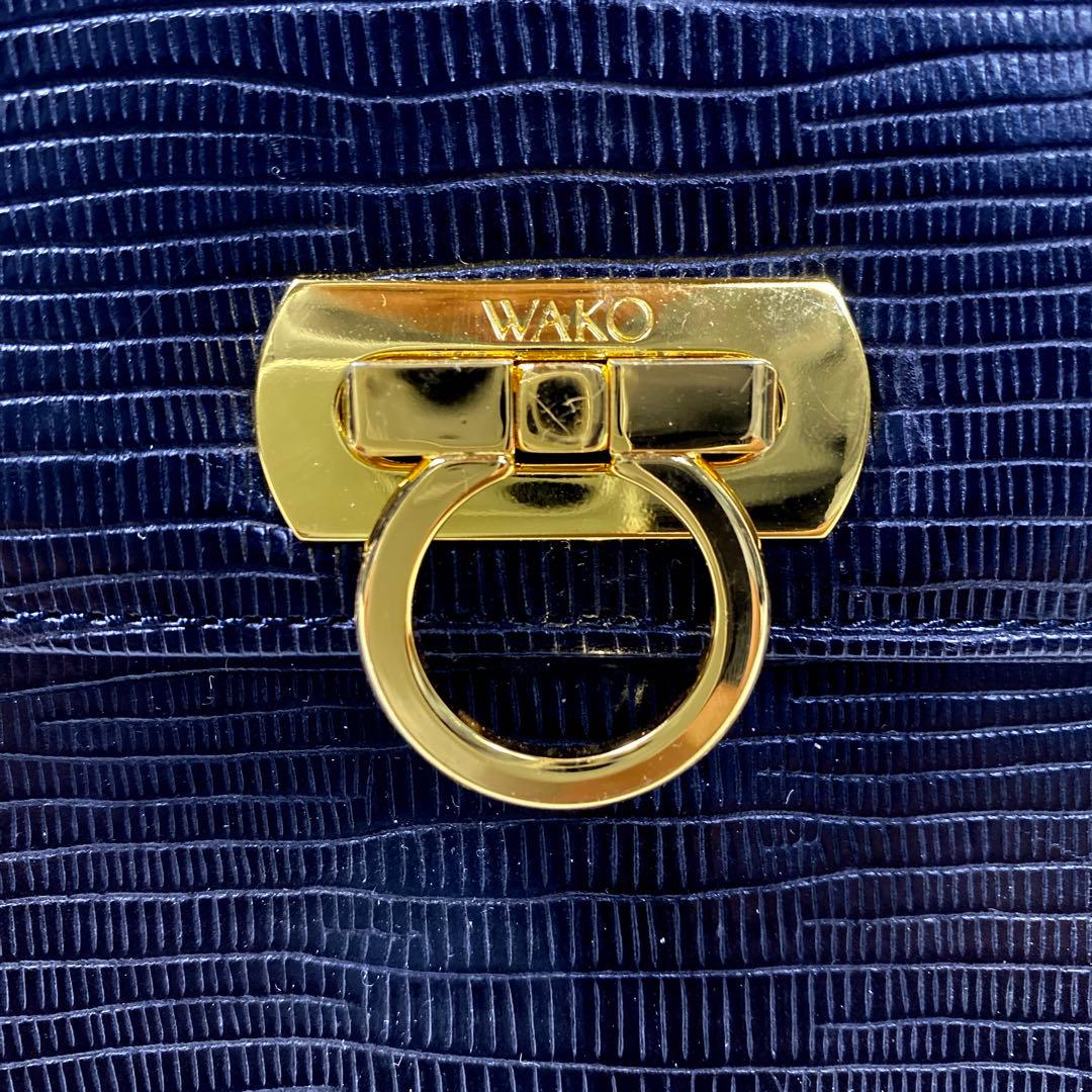 ワコー　フォーマルハンドバッグ　ブラック　ガンチーニ