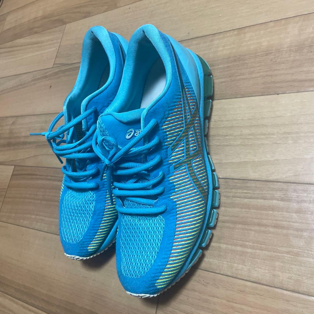 asics ランニングシューズ 青/緑