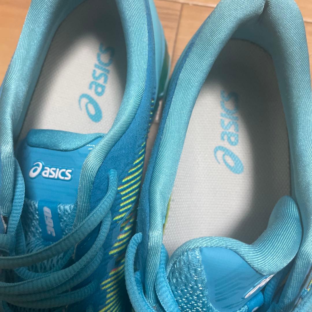 asics ランニングシューズ 青/緑