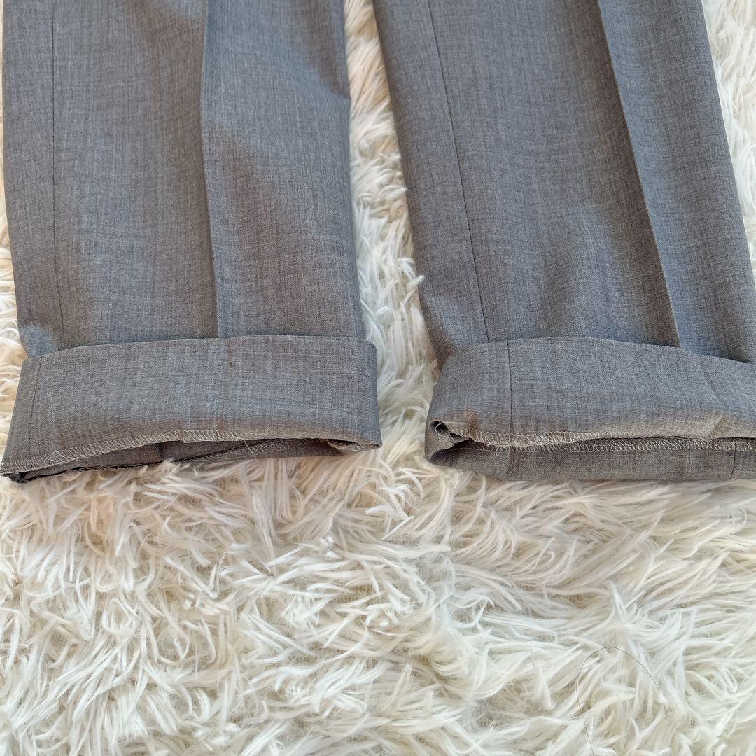 【現行タグ】セオリー ノーカラー グレー　パンツスーツ LANAI ウール